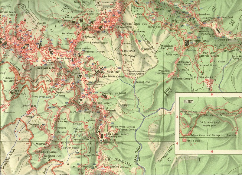 Map of Landour, Mussoorie, India | Countries Beginning with I