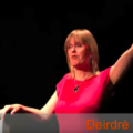 Deirdré speaking at a conference