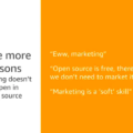 slide from the SCaLE edition of "Marketing your open source project"
