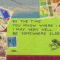 cover of an old diary with another Ashleigh Brilliant quote: "By the time you know where I am, I may very well be somewhere else."